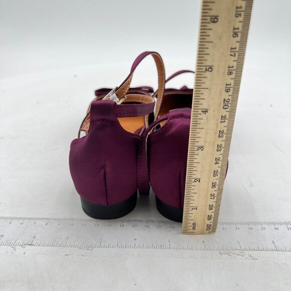 FYS Women Bowtie Pointed Toe D'Orsays Cross Ankle Strap Ballet Flats Low Heel - Picture 4 of 7